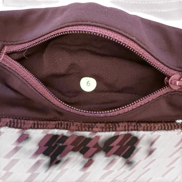 Lululemon Athletica Pace Rival Purple Patterned Skirt With Shorts Like New - Picture 8 of 8